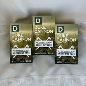 Duke Cannon Supply Fresh Cut Pine Big Ass Brick Soap Men 10oz LOT OF 3